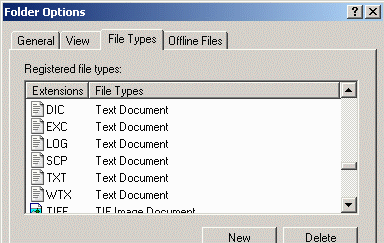 Folder Options - Other types