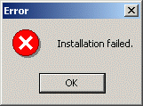 Installation failed